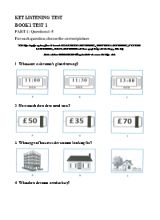 Bài tập luyện nghe môn Tiếng Anh Lớp 5 - Test 1